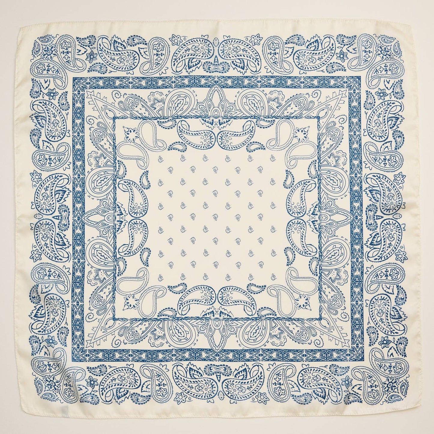 Silk Texture Paisley Bandana Square Scarf