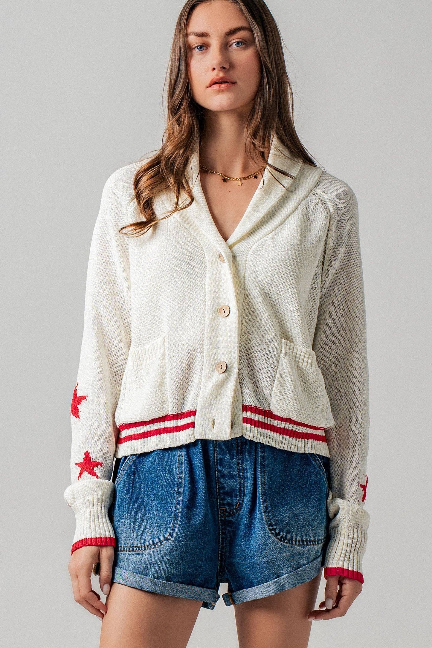 American Flag Knit Cardigan