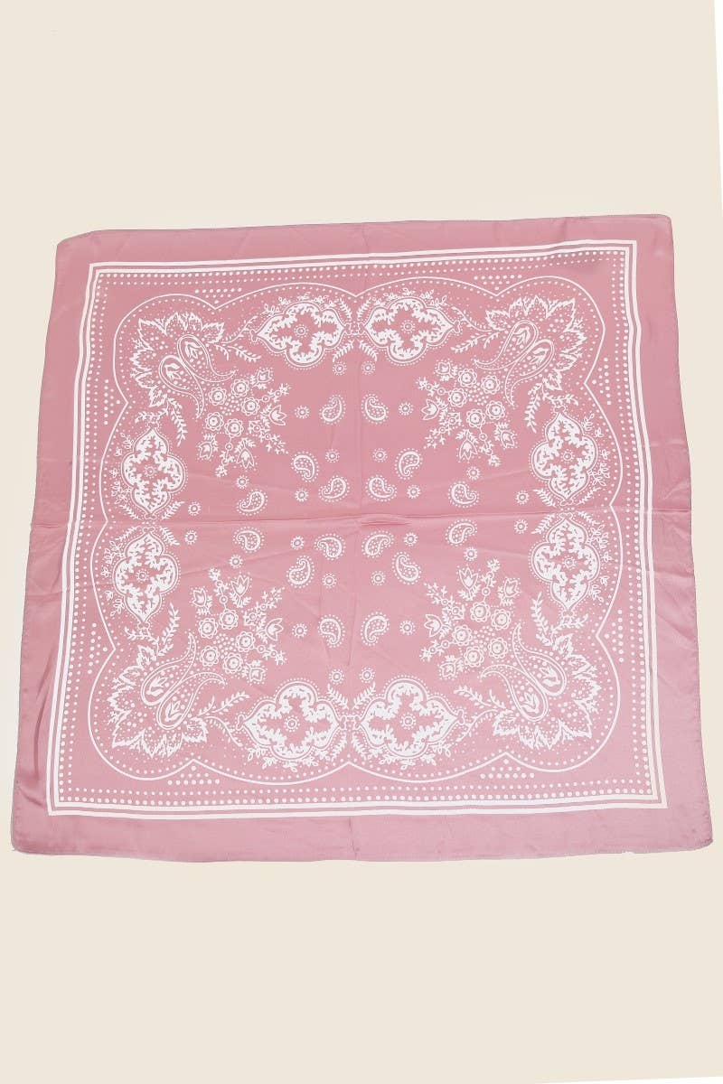 Light Paisley Design Square Scarf