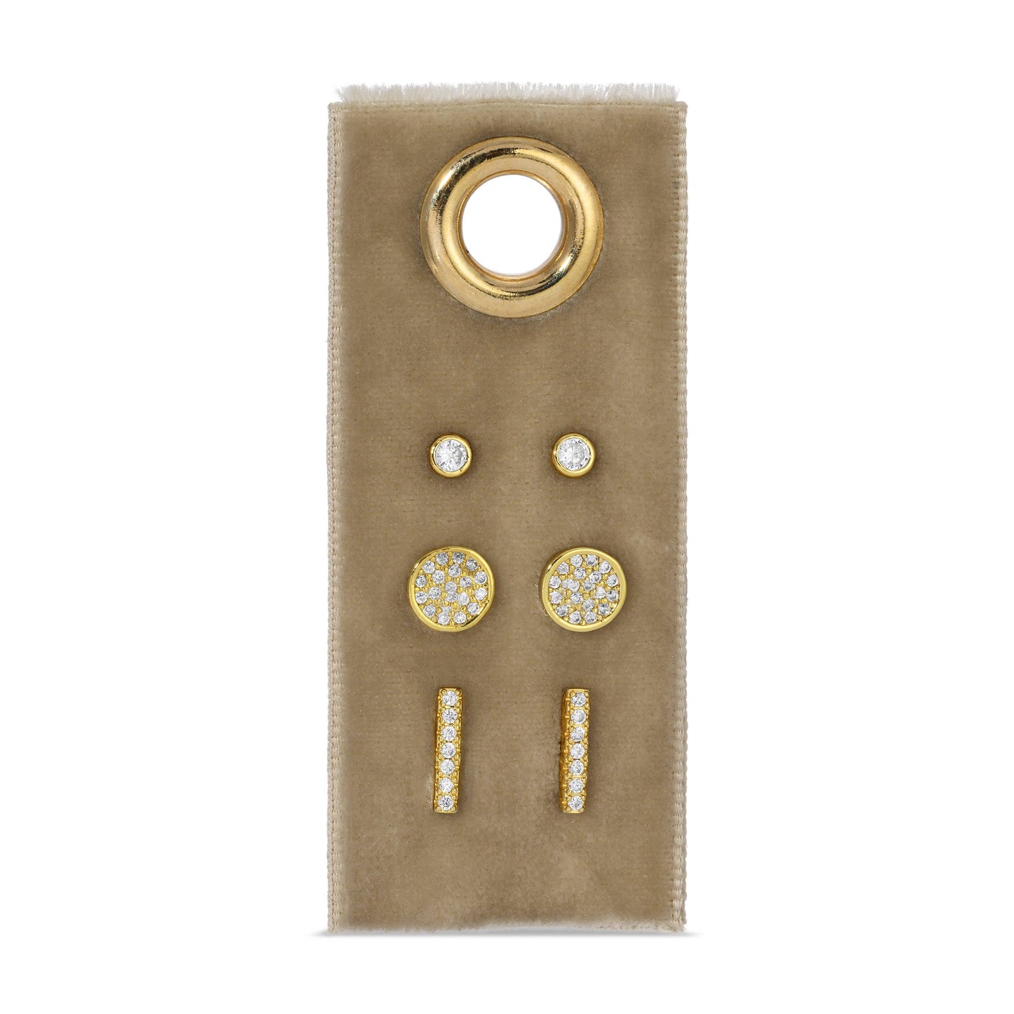 Pave Velvet Stud Set