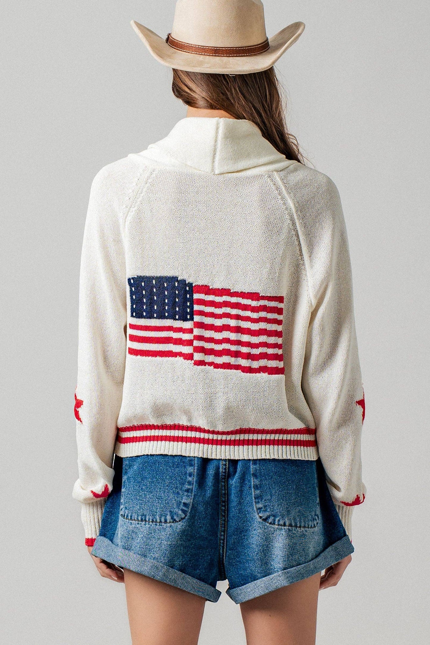 American Flag Knit Cardigan