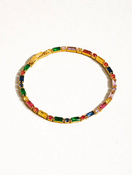 Shiloh Gold Multicolor Chain Bracelet