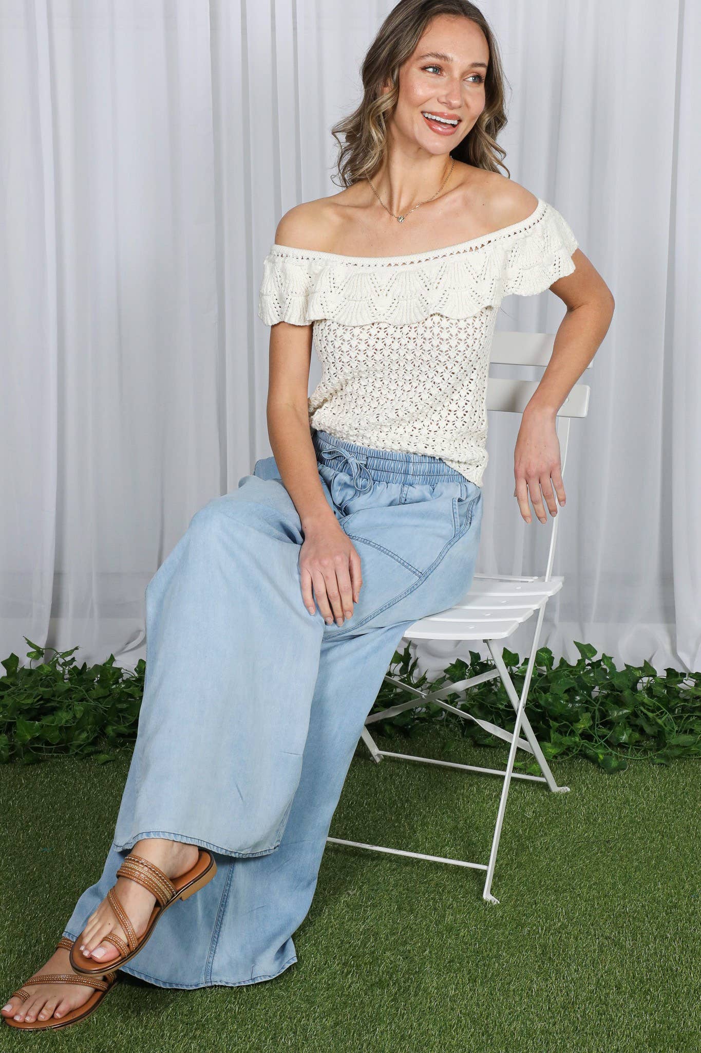 Chambray Denim Pants