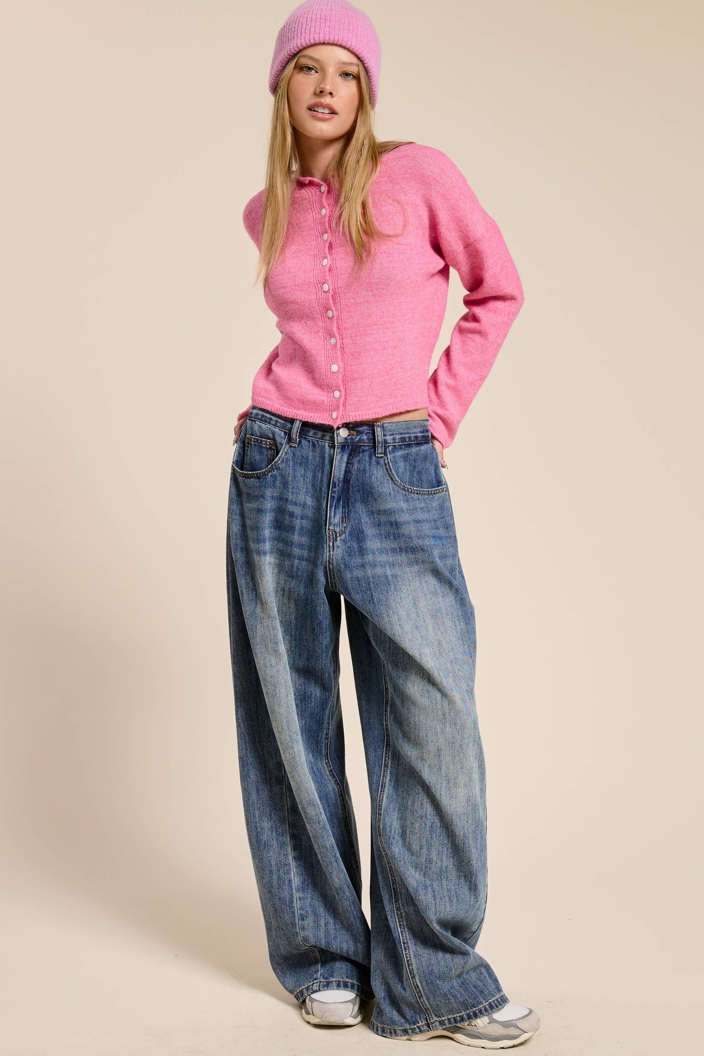 Essential Button Down Cardigan Top