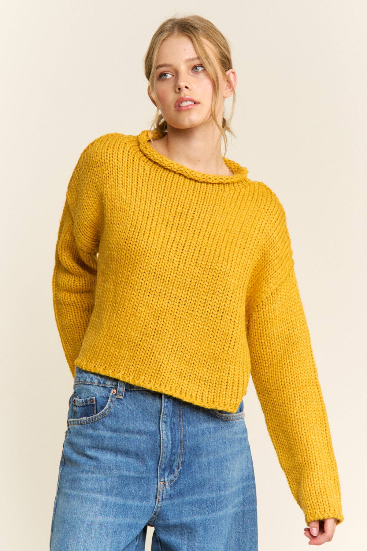 Golden Hour Cropped Sweater