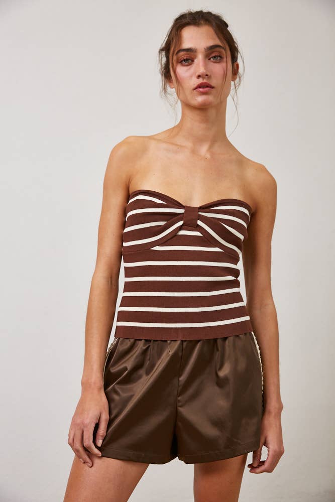 Striped Removable Strap Tank Top