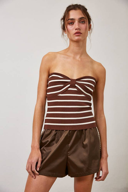 Striped Removable Strap Tank Top
