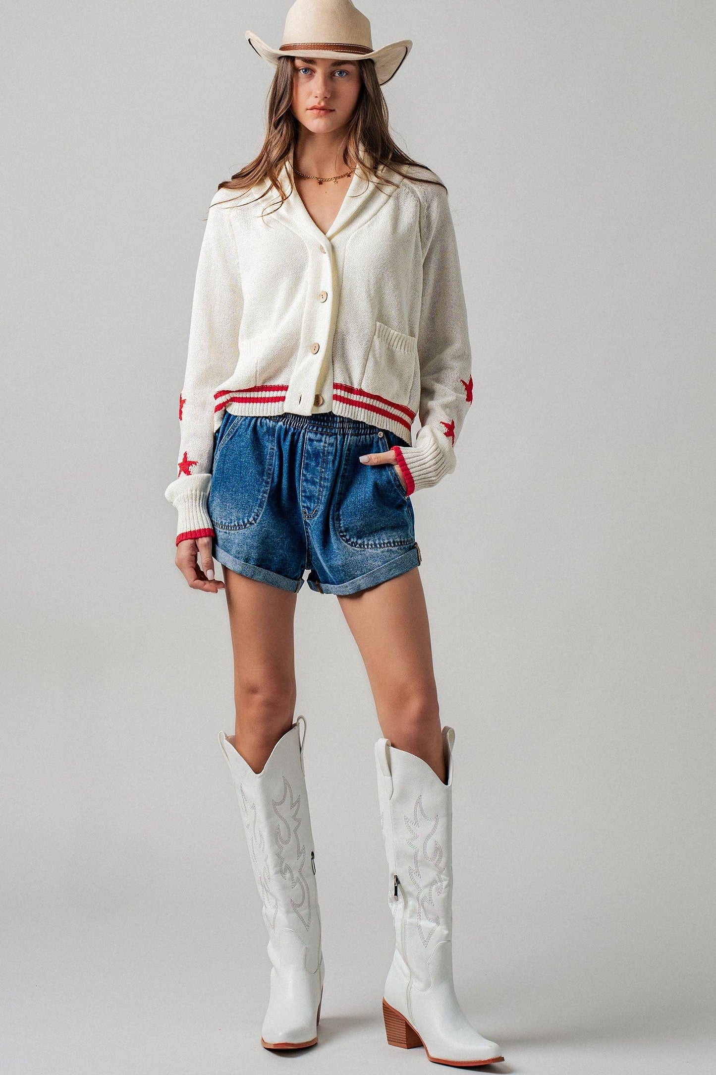 American Flag Knit Cardigan