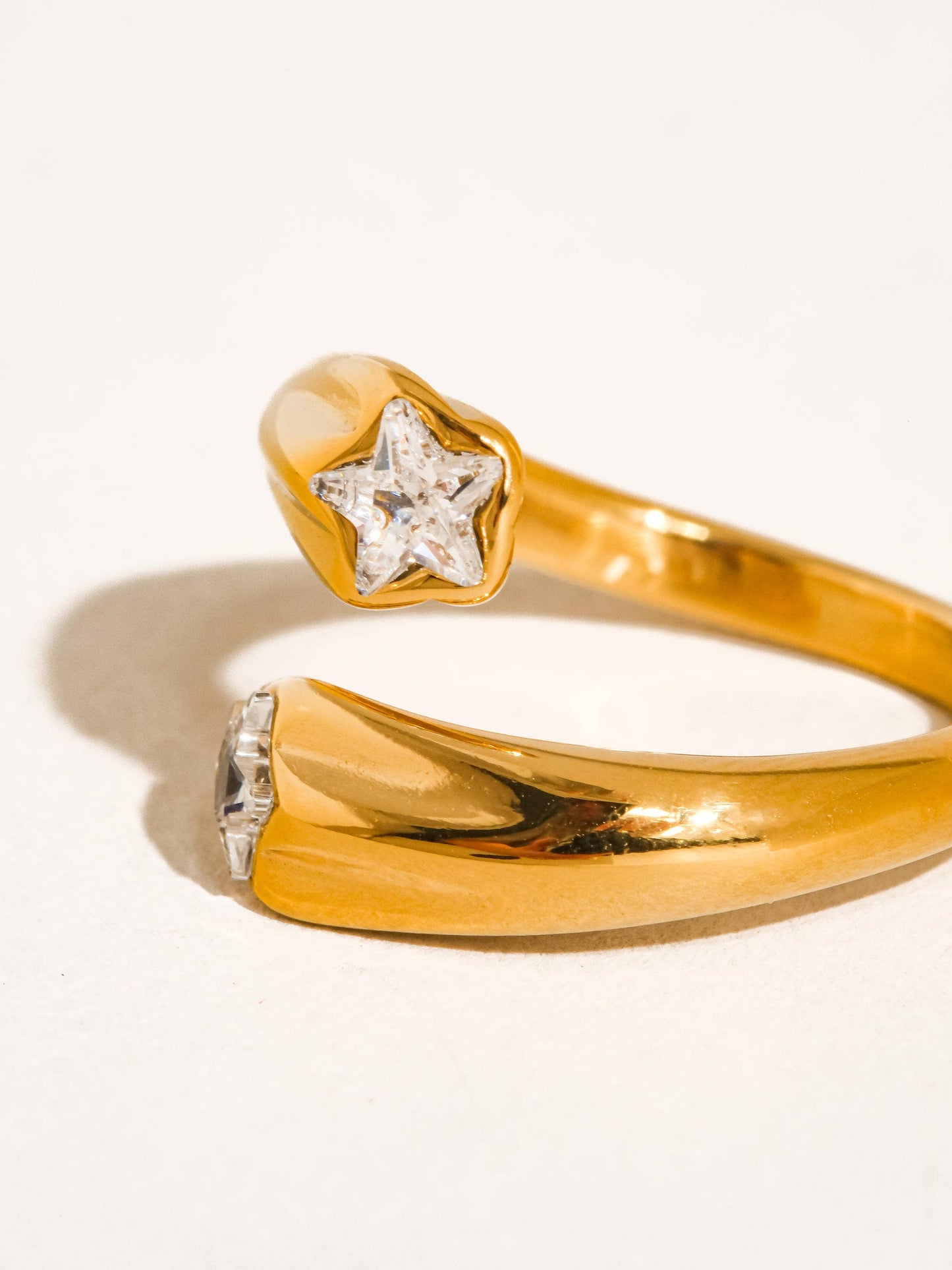 Double Star CZ Ring