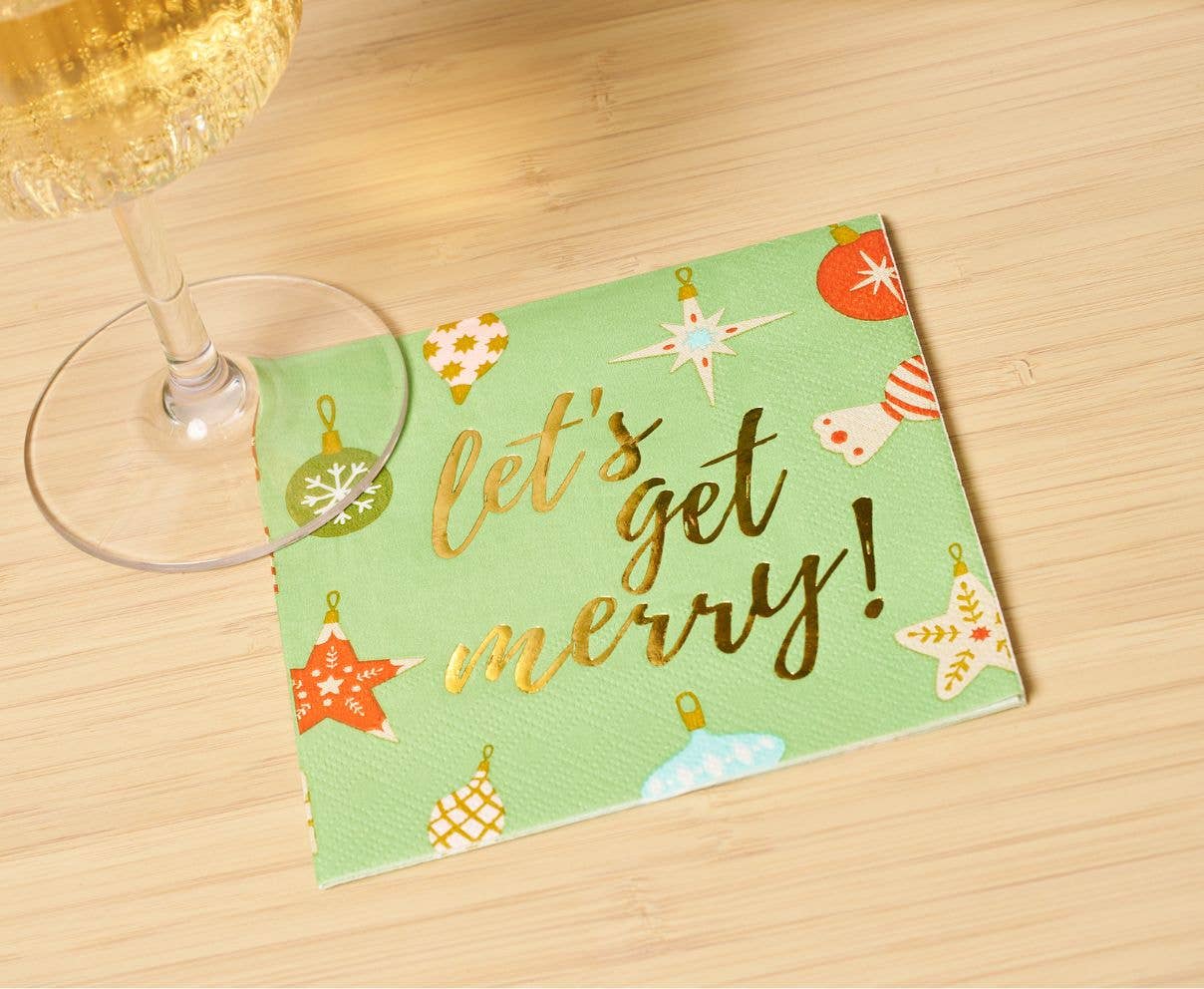 'Let's Get Merry' Cocktail Napkins/26pk