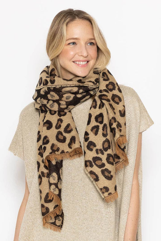 Leopard Reversible Cozy Scarf