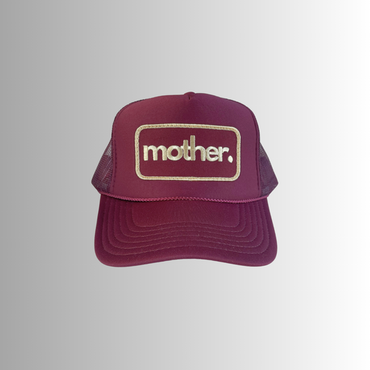 Mother Patch Trucker Hat - Burgundy