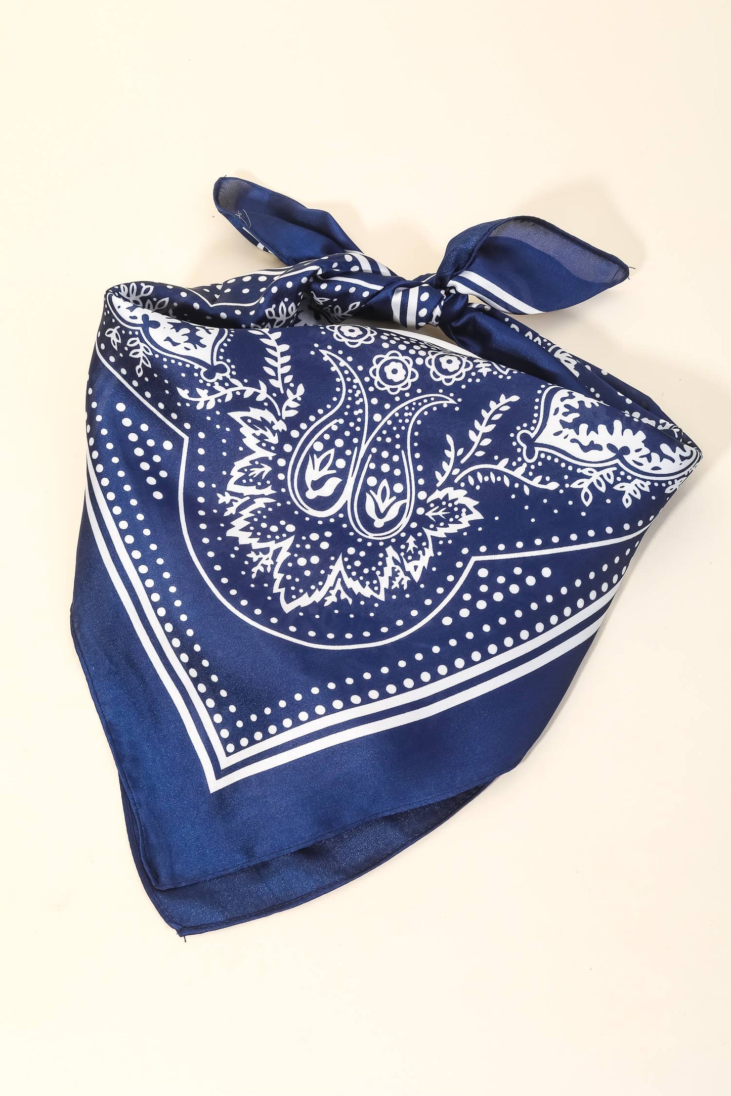 Light Paisley Design Square Scarf