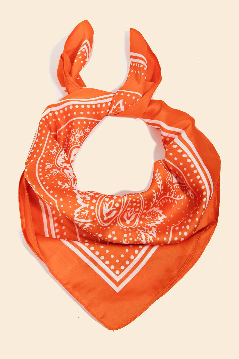 Light Paisley Design Square Scarf