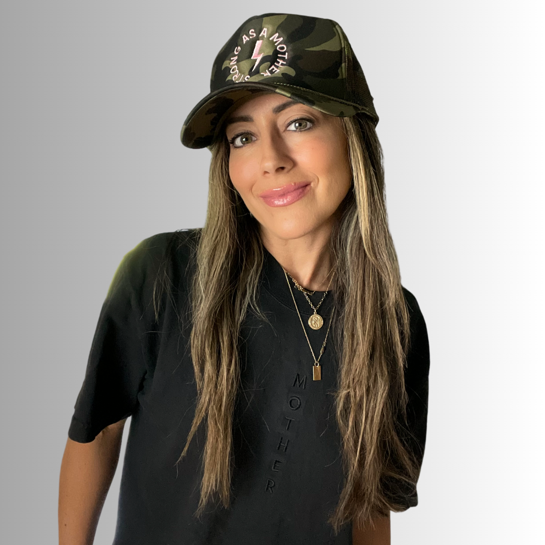 Strong as a mother® Embroidered Trucker Hat - Camo