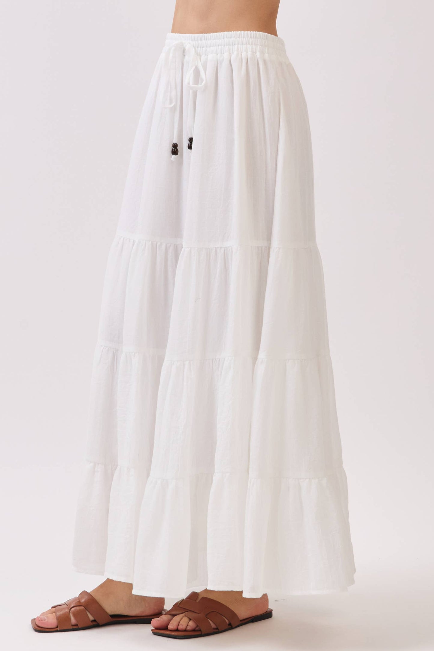 Coconut Tie Maxi Skirt