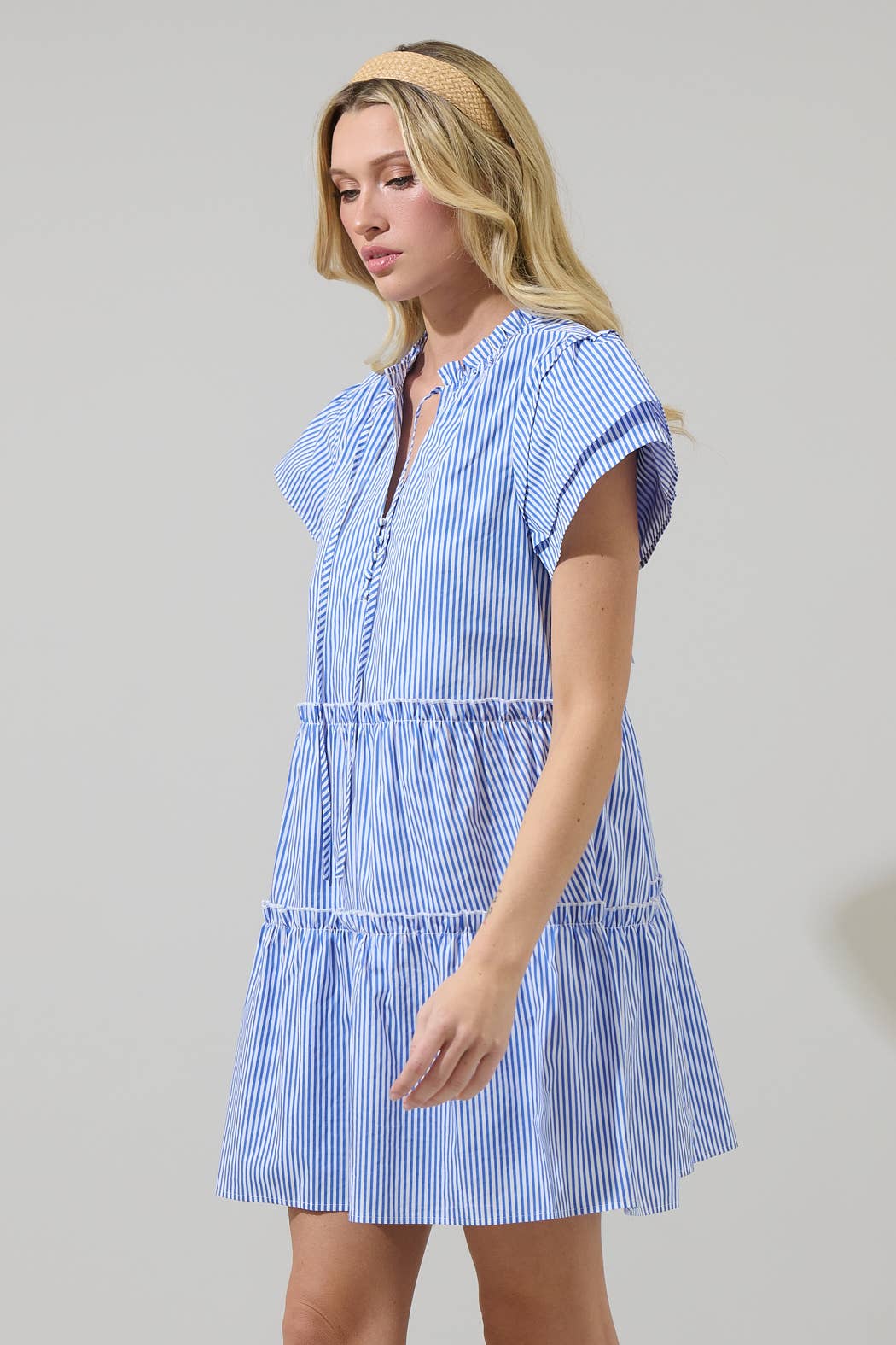 Blues Empire Tiered Mini Dress