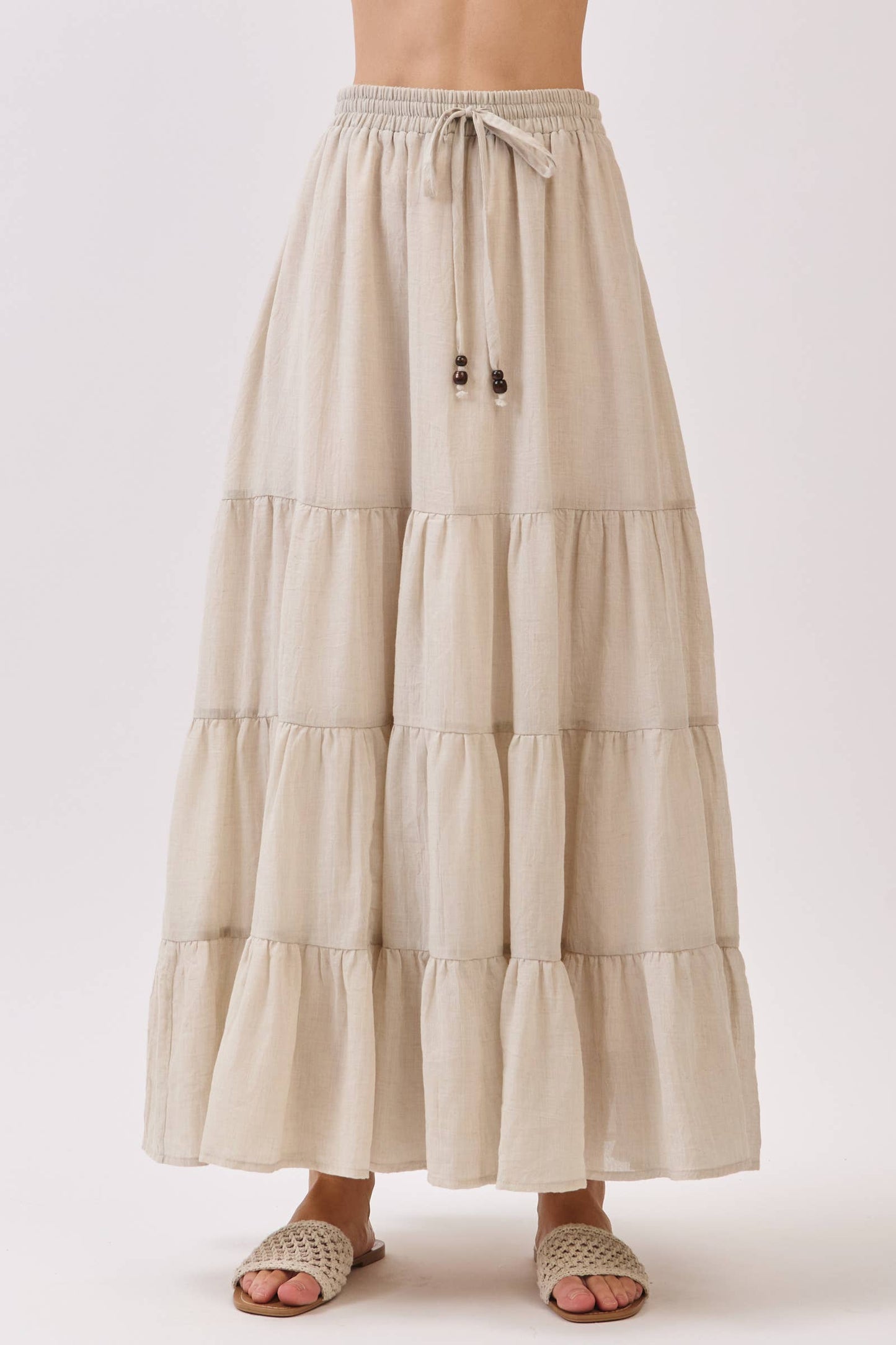 Coconut Tie Maxi Skirt