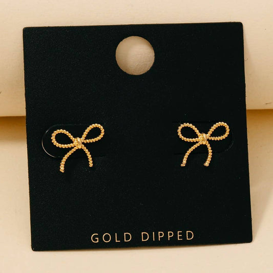 Ribbon Bow Stud Earrings