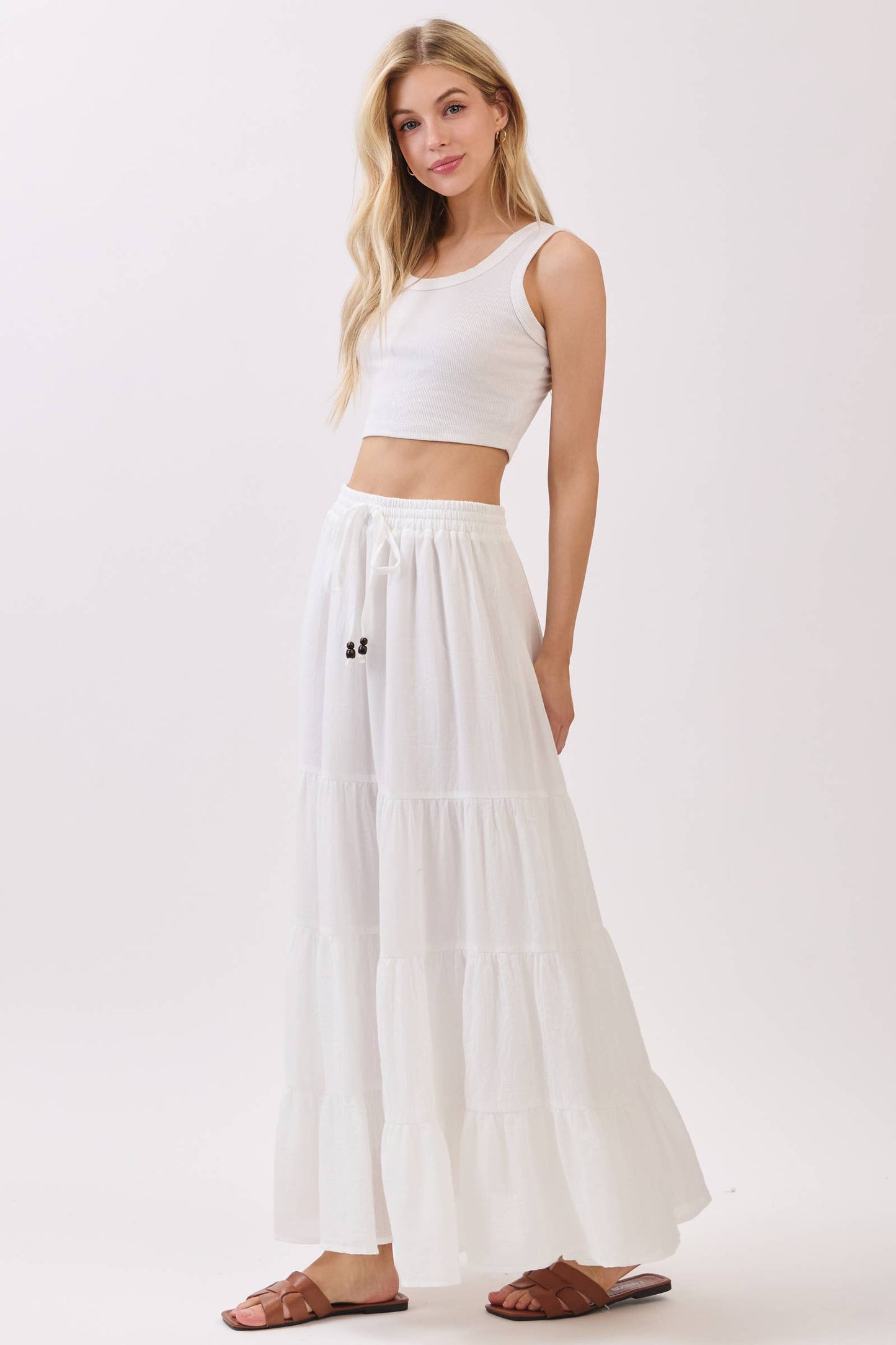 Coconut Tie Maxi Skirt