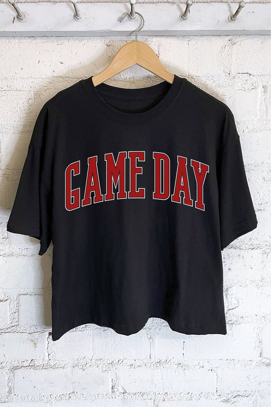 GAME DAY PUFF GRAPHIC LONG CROP TOP