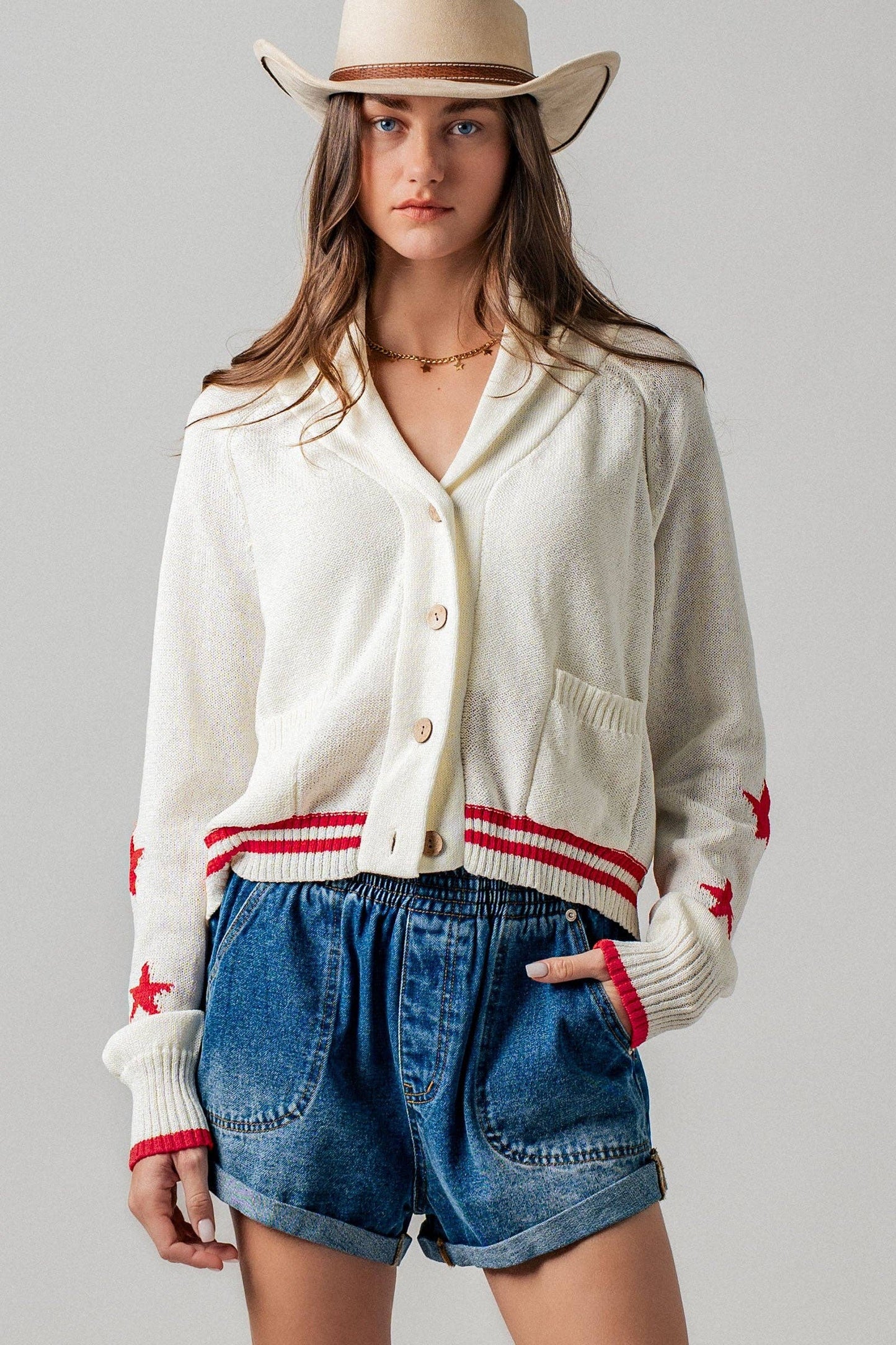 American Flag Knit Cardigan